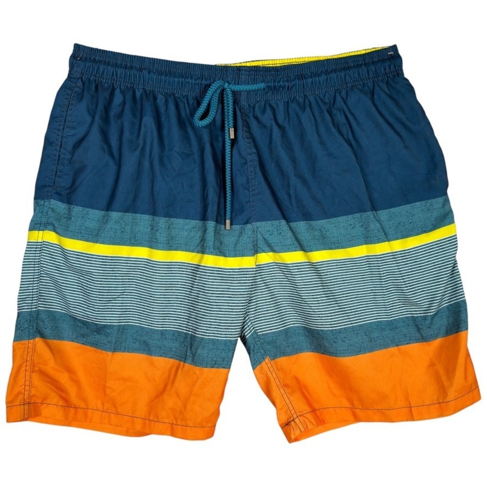 Kailua Surf Men's 2XL Swim Trunks Colorblock Striped Mesh Lined NWOT